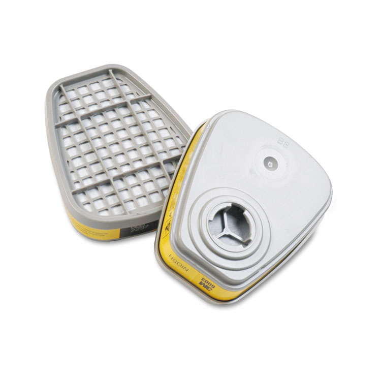 3M 6003 Respirator Cartridge for Certain Organic Vapors and Acid Gases, 2/Pack (MMM6003)