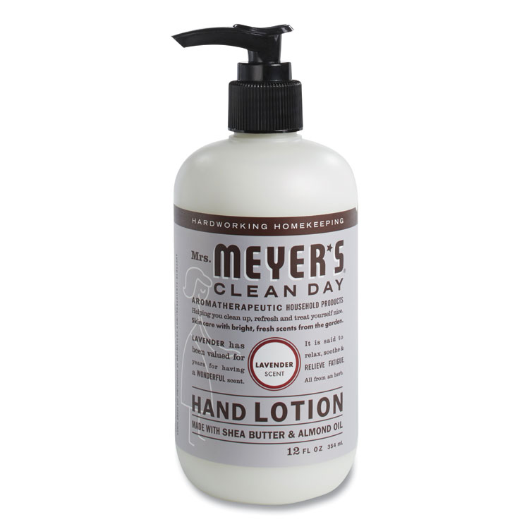 Mrs. Meyer's Clean Day Hand Lotion, 12 oz Pump Bottle, Lavender (SJN686640)