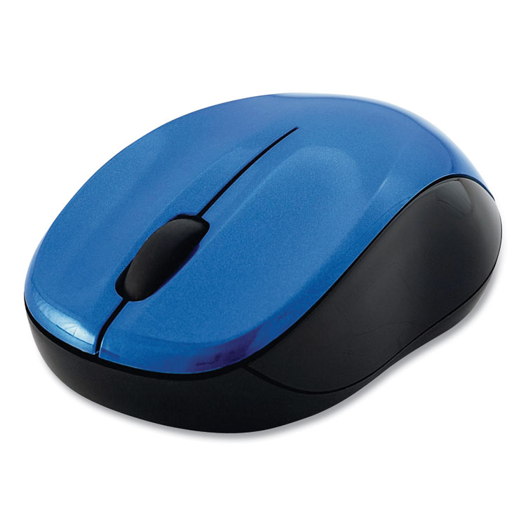Verbatim Silent Wireless Blue LED Mouse, 2.4 GHz Frequency/32.8 ft Wireless Range, Left/Right Hand Use, Blue (VER99770)