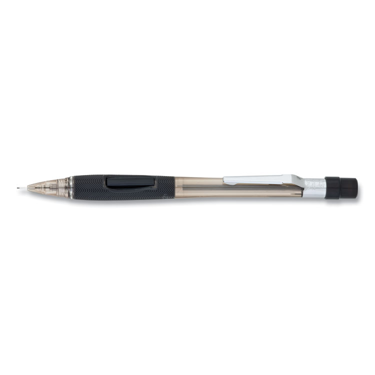 Pentel Quicker Clicker Mechanical Pencil, 0.5 mm, HB (#2), Black Lead, Smoke/Black Barrel (PENPD345TA)