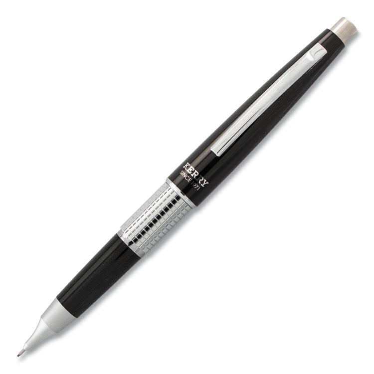 Pentel Sharp Kerry Mechanical Pencil, 0.5 mm, HB (#2), Black Lead, Black Barrel (PENP1035A)