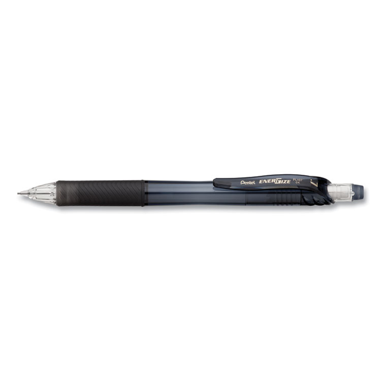 Pentel EnerGize-X Mechanical Pencil, 0.7 mm, HB (#2), Black Lead, Black Barrel, Dozen (PENPL107A)