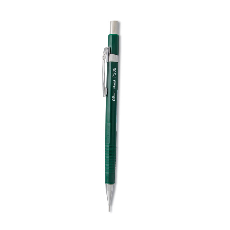 Pentel Sharp Mechanical Pencil, 0.5 mm, HB (#2), Black Lead, Green Barrel (PENP205D)