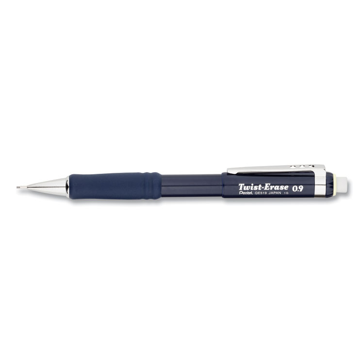 Pentel Twist-Erase III Mechanical Pencil, 0.9 mm, HB (#2), Black Lead, Blue Barrel (PENQE519C)