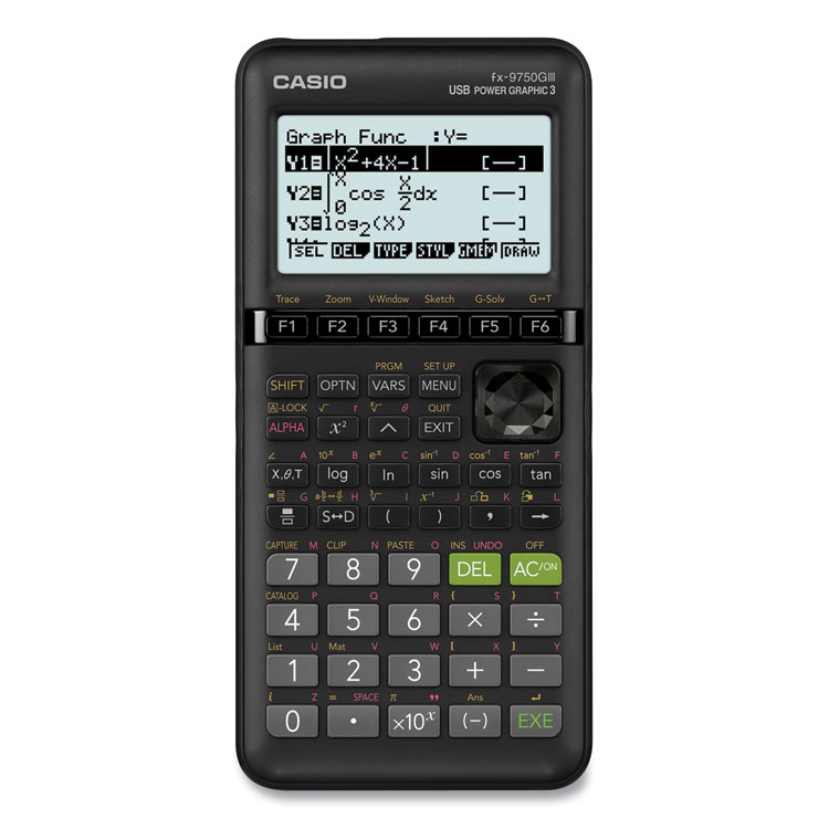 Casio FX-9750GIII 3rd Edition Graphing Calculator, 21-Digit LCD, Black (CSOFX9750GIII)