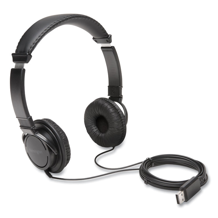 Kensington Hi-Fi Headphones, 6 ft Cord, Black (KMWK97600WW)