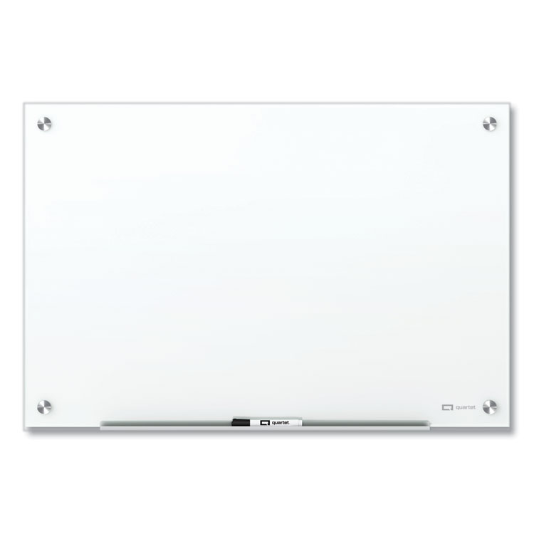 Quartet Brilliance Glass Dry-Erase Boards, 48" x 48", White Surface (QRTG24848W)