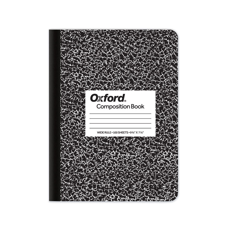 TOPS Composition Book, Wide/Legal Rule, Black Marble Cover, (100) 9.75 x 7.5 Sheets (TOP63795)