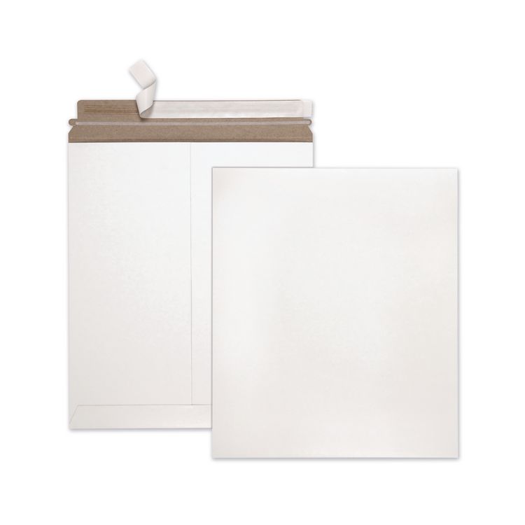 Quality Park Photo/Document Mailer, Cheese Blade Flap, Redi-Strip Adhesive Closure, 12.75 x 15, White, 25/Box (QUA64019)