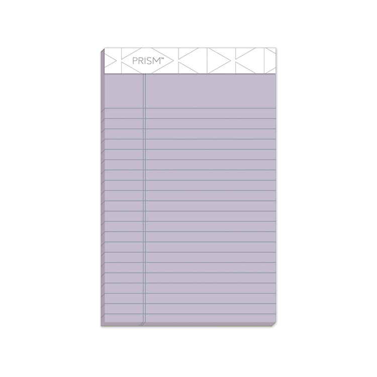 TOPS Prism + Colored Writing Pads, Narrow Rule, 50 Pastel Orchid 5 x 8 Sheets, 12/Pack (TOP63040)