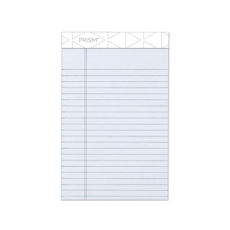 TOPS Prism + Colored Writing Pads, Narrow Rule, 50 Pastel Gray 5 x 8 Sheets, 12/Pack (TOP63060)