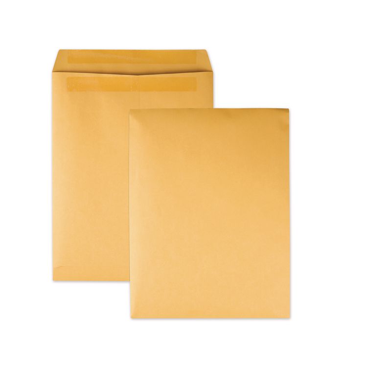 Quality Park Redi-Seal Catalog Envelope, #13 1/2, Cheese Blade Flap, Redi-Seal Adhesive Closure, 10 x 13, Brown Kraft, 250/Box (QUA43762)
