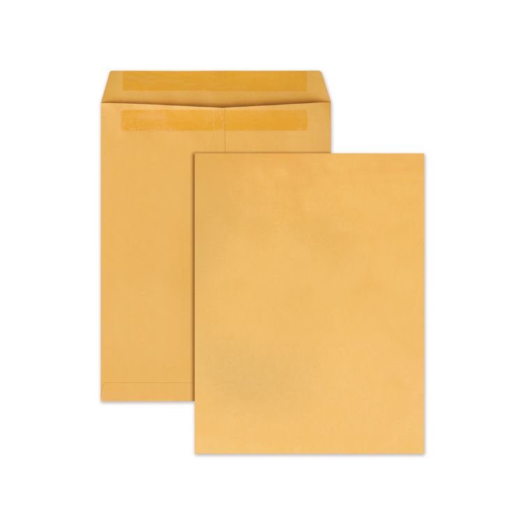 Quality Park Redi-Seal Catalog Envelope, #13 1/2, Cheese Blade Flap, Redi-Seal Adhesive Closure, 10 x 13, Brown Kraft, 100/Box (QUA43767)