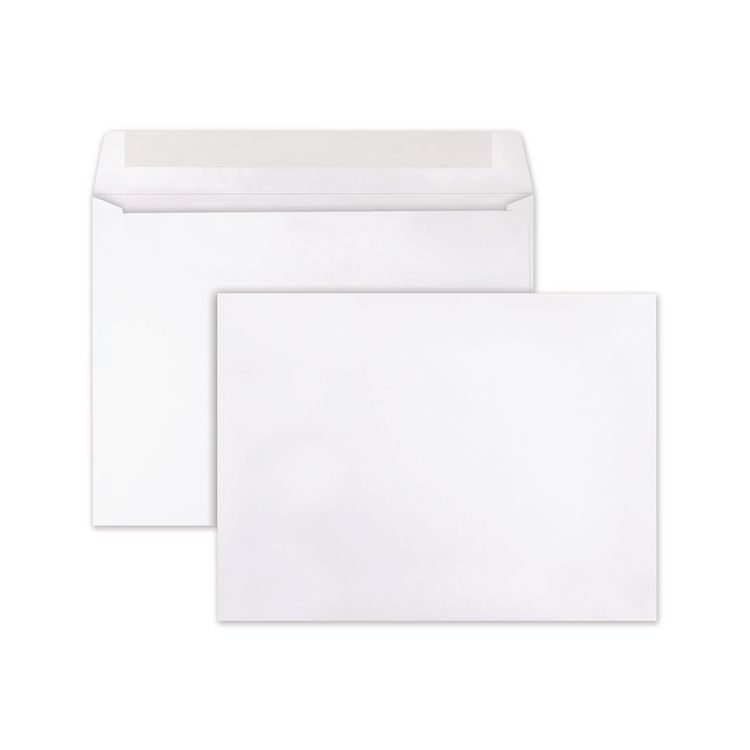 Quality Park Open-Side Booklet Envelope, #10 1/2, Cheese Blade Flap, Gummed Closure, 9 x 12, White, 250/Box (QUA37682)