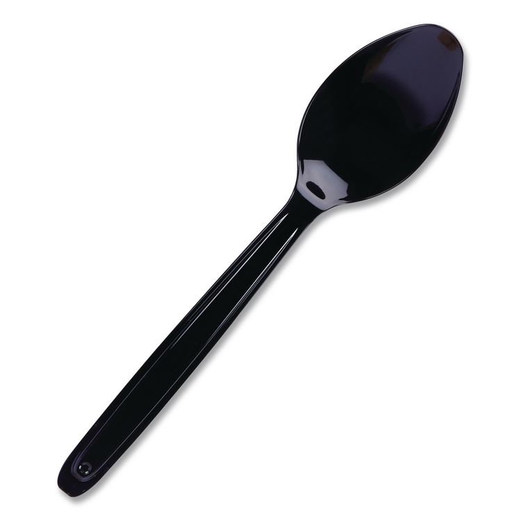 WNA Cutlery for Cutlerease Dispensing System, Mediumweight Spoon, Plastic, Black, 960/Box (WNACEASESP960BL)