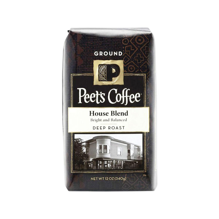 Peet's Coffee & Tea House Blend Ground Coffee, 12 oz Bag (PEE835261)