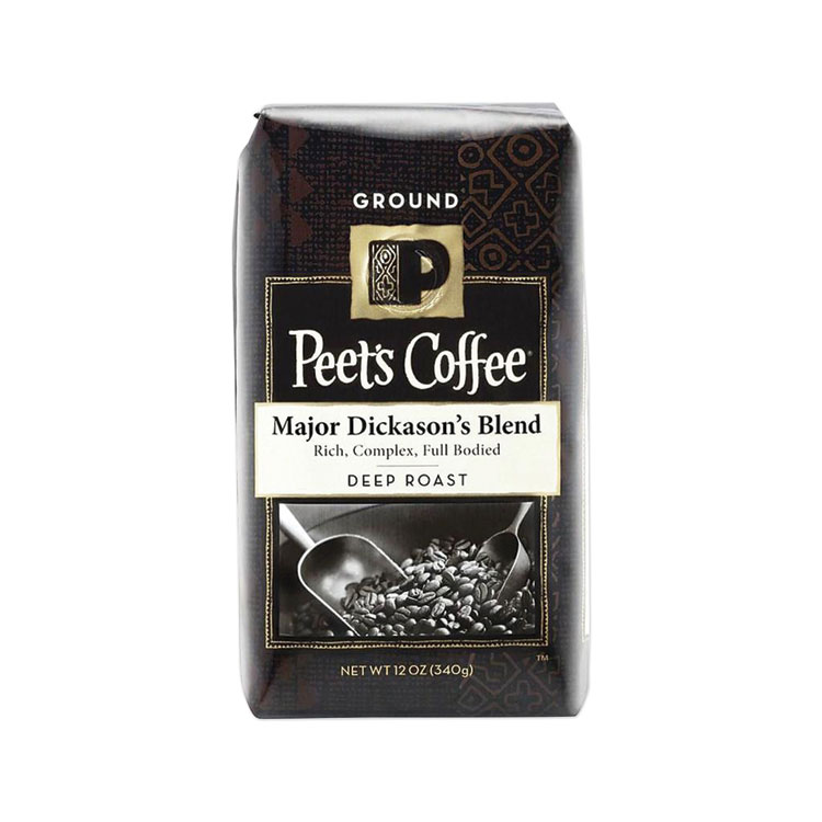 Peet's Coffee & Tea Major Dickason's Blend Ground Coffee, 12 oz Bag (PEE836261)