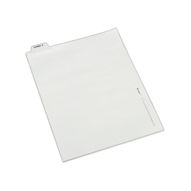 Avery Avery-Style Preprinted Legal Bottom Tab Dividers, 26-Tab, Exhibit P, 11 x 8.5, White, 25/Pack (AVE12389)
