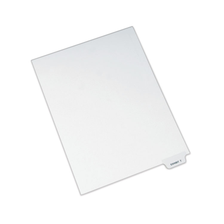 Avery Avery-Style Preprinted Legal Bottom Tab Dividers, 26-Tab, Exhibit T, 11 x 8.5, White, 25/Pack (AVE12393)