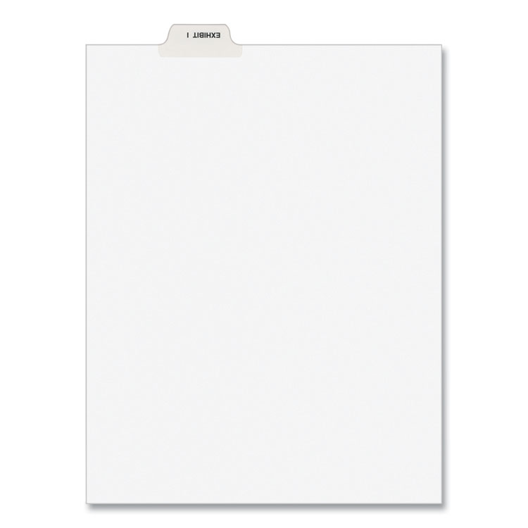 Avery Avery-Style Preprinted Legal Bottom Tab Divider, 26-Tab, Exhibit I, 11 x 8.5, White, 25/PK (AVE11948)