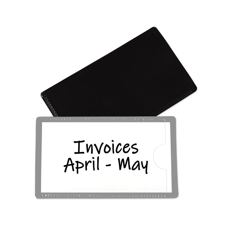 C-Line Slap-Stick Magnetic Label Holders, Side Load, 4.25 x 2.5, Gray, 10/Pack (CLI87701)