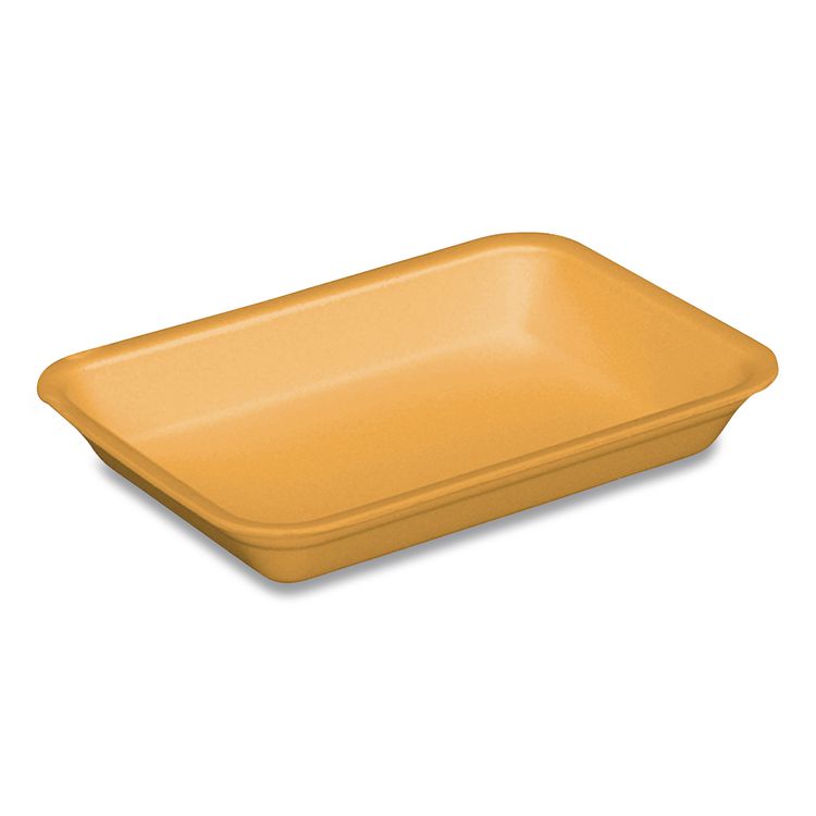 Pactiv Evergreen Supermarket Tray, #4D, 8.63 x 6.56 x 1.27, Yellow, Foam, 400/Carton (PCT51P304D)