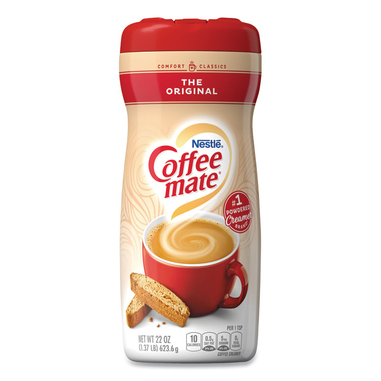 Coffee mate Non-Dairy Powdered Creamer, Original, 22 oz Canister, 12/Carton (NES30212CT)