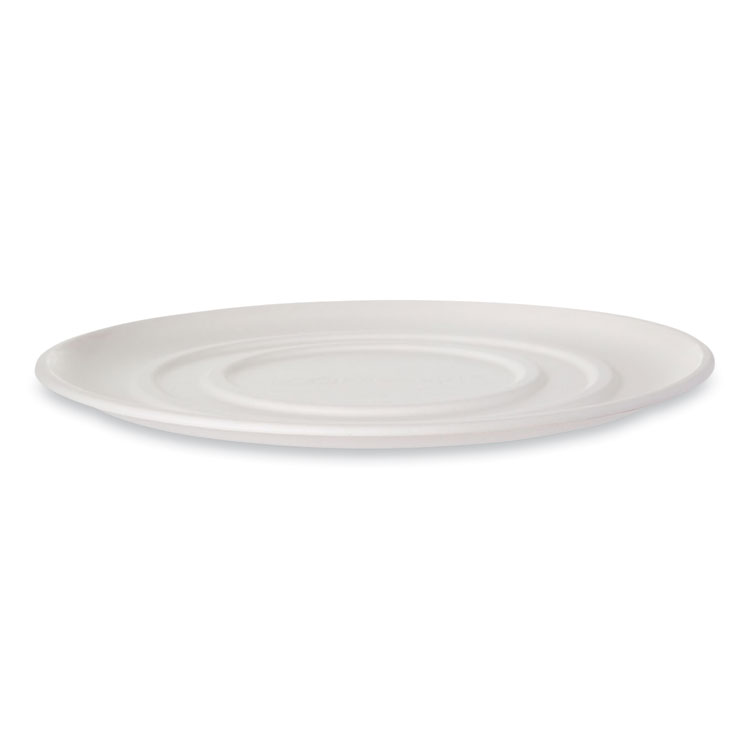 Eco-Products WorldView Molded Fiber Pizza Trays, 16 x 16 x 0.2, White, Sugarcane, 50/Carton (ECOEPSCPTR16)