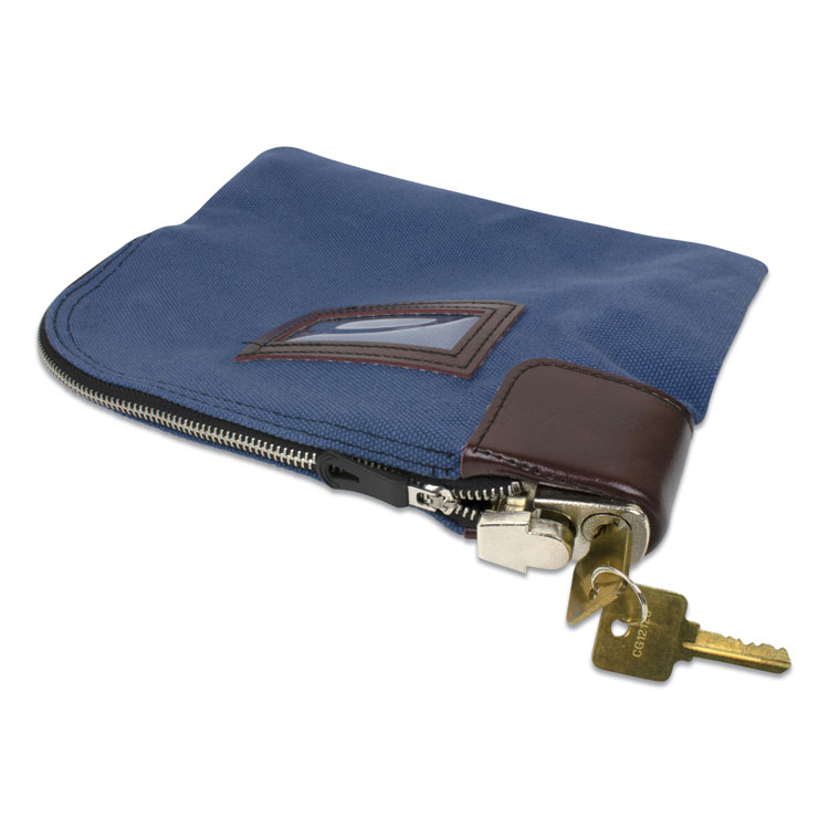 CONTROLTEK Fabric Deposit Bag, Locking, 8.5 x 11 x 1, Nylon, Blue (CNK530980)