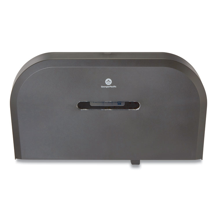 Georgia Pacific Professional Jumbo Jr. Bathroom Tissue Dispenser, Double Roll, 22.1 x 4.8 x 12.1, Black (GPC59210)