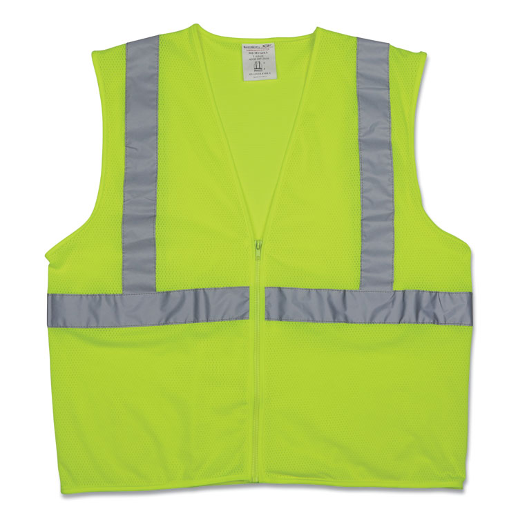 PIP Zipper Safety Vest, X-Large, Hi-Viz Lime Yellow (PID302MVGZLYXL)