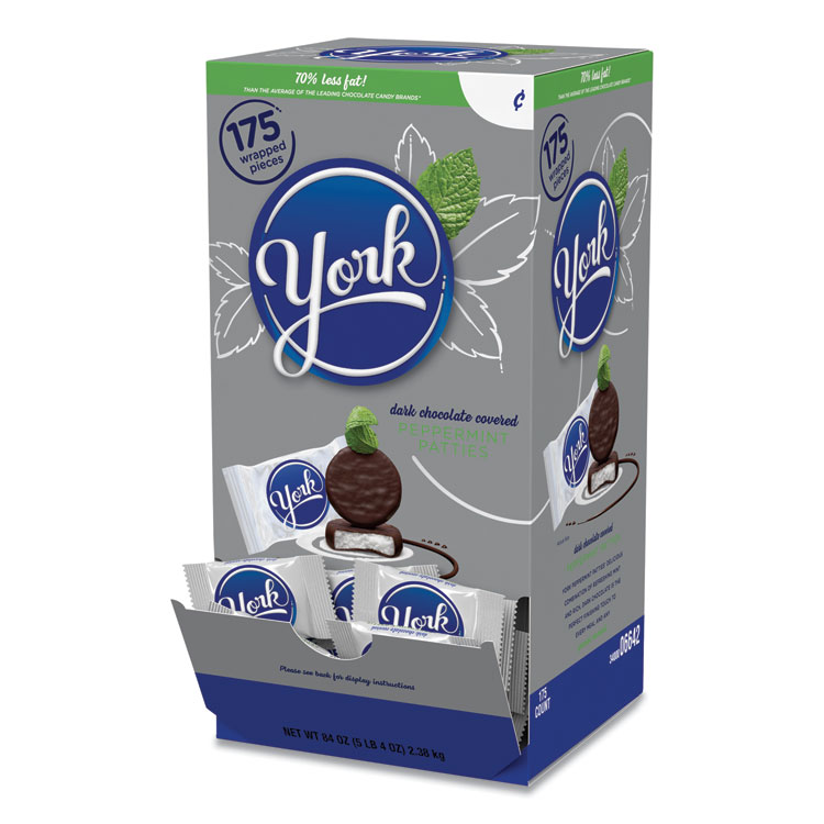 York Peppermint Patties, 84 oz, 175/Box (YOR06643)
