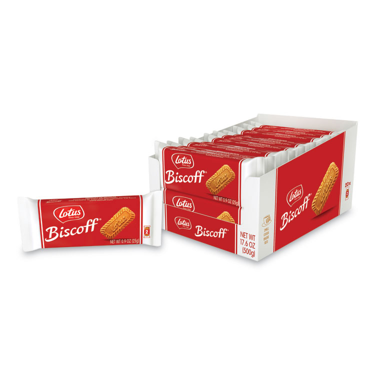 Biscoff Cookies, Caramel, 0.9 oz, 20/Box (LTBLOT53613)