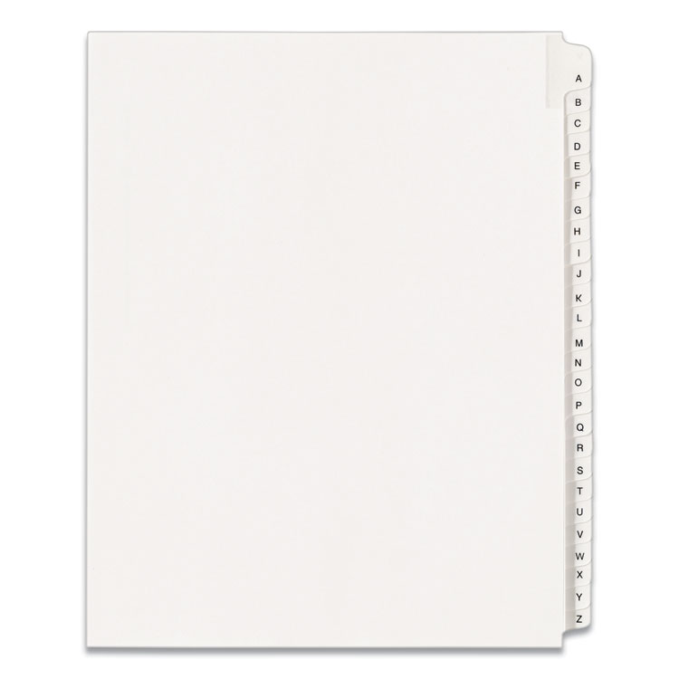 Avery Preprinted Legal Exhibit Side Tab Index Dividers, Allstate Style, 26-Tab, A to Z, 11 x 8.5, White, 1 Set, (1700) (AVE01700)