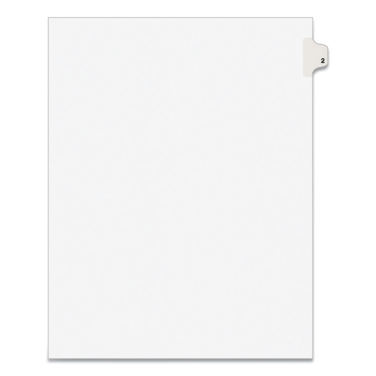 Avery Preprinted Legal Exhibit Side Tab Index Dividers, Avery Style, 10-Tab, 2, 11 x 8.5, White, 25/Pack (AVE11912)