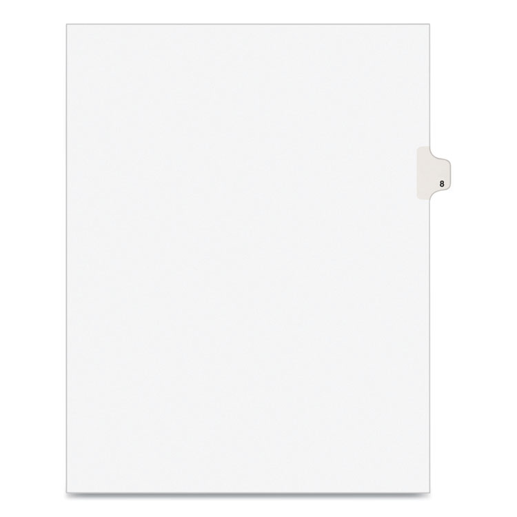 Avery Preprinted Legal Exhibit Side Tab Index Dividers, Avery Style, 10-Tab, 8, 11 x 8.5, White, 25/Pack (AVE11918)