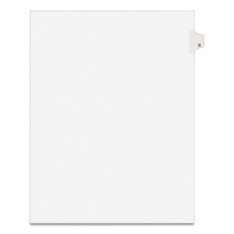 Avery Preprinted Legal Exhibit Side Tab Index Dividers, Avery Style, 26-Tab, C, 11 x 8.5, White, 25/Pack, (1403) (AVE01403)
