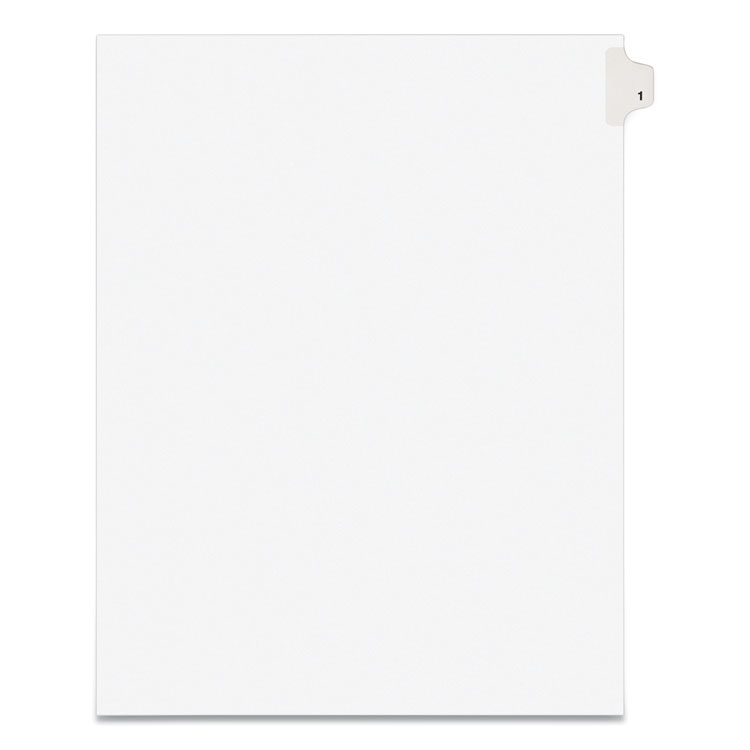 Avery Preprinted Legal Exhibit Side Tab Index Dividers, Avery Style, 10-Tab, 1, 11 x 8.5, White, 25/Pack (AVE11911)