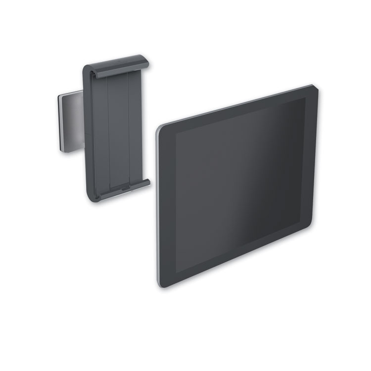 Durable Wall-Mounted Tablet Holder, Silver/Charcoal Gray (DBL893323)