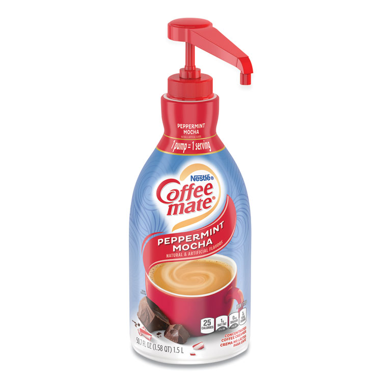 Coffee mate Liquid Coffee Creamer, Peppermint Mocha, 1.5 L Pump Bottle (NES29600)