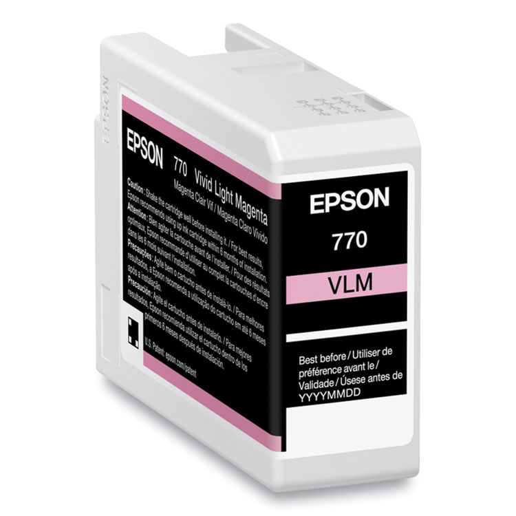 Epson T770620 (T770) UltraChrome PRO10 Ink, 25 mL, Light Magenta (EPST770620)