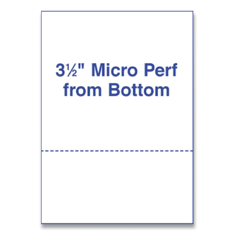 Alliance Perforated and Punched Laser Cut Sheets, Micro-Perforated 3.5" from Bottom, 24 lb Bond Weight, 8.5 x 11, White, 500/Ream (AIP30034)