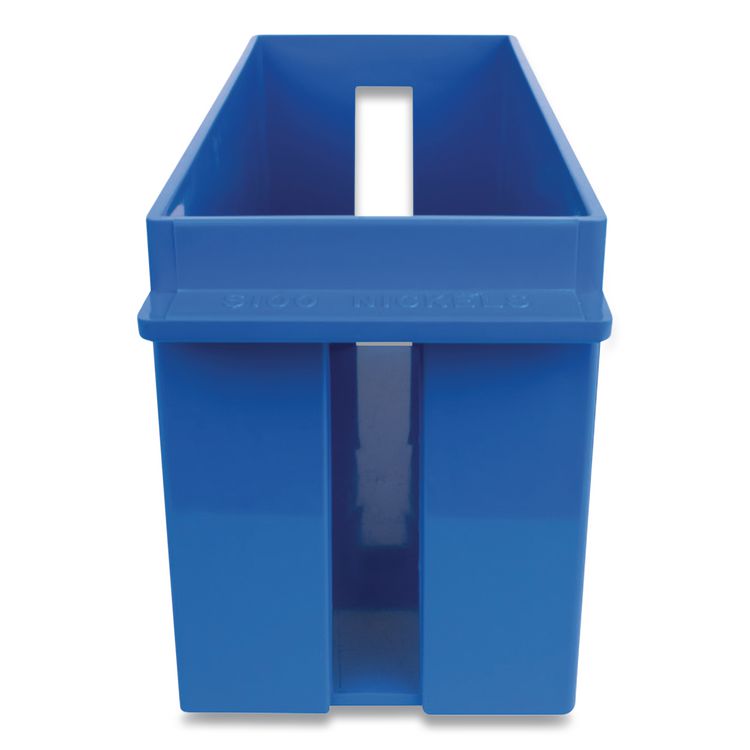 CONTROLTEK Extra-Capacity Coin Tray, Nickels, 1 Compartment, Denomination and Capacity Etched On Side, 10.5 x 4.75 x 5, Plastic, Blue (CNK560164)