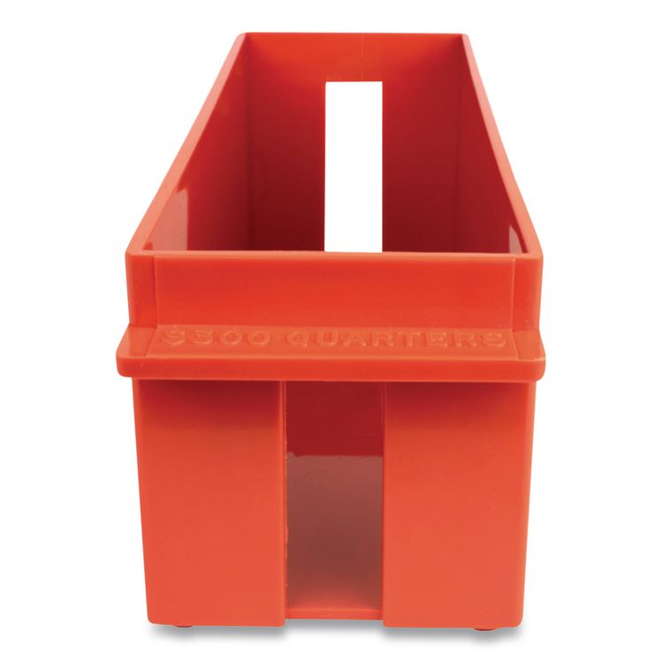 CONTROLTEK Extra-Capacity Coin Tray, Quarters, 1 Compartment, 11.5 x 3.38 x 3.38, Plastic, Orange (CNK560168)