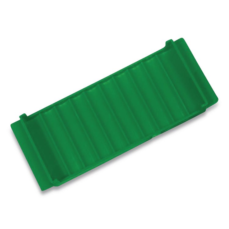 CONTROLTEK Stackable Plastic Coin Tray, Dimes, 10 Compartments, Denomination and Capacity Etched On Side, Green (CNK560562EA)