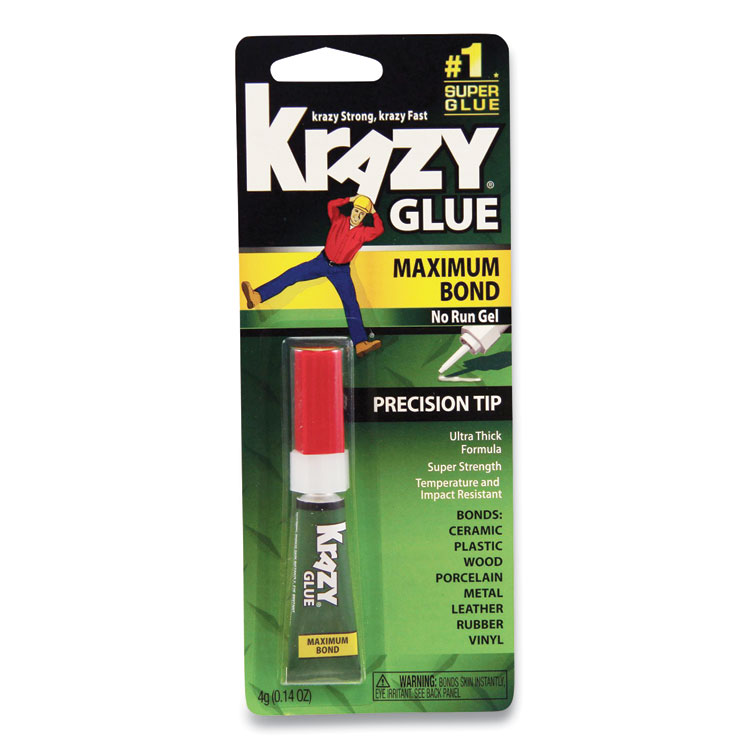 Krazy Glue Maximum Bond Krazy Glue, Precision Tip, 0.14 oz, Dries Clear (EPIKG48448MR)
