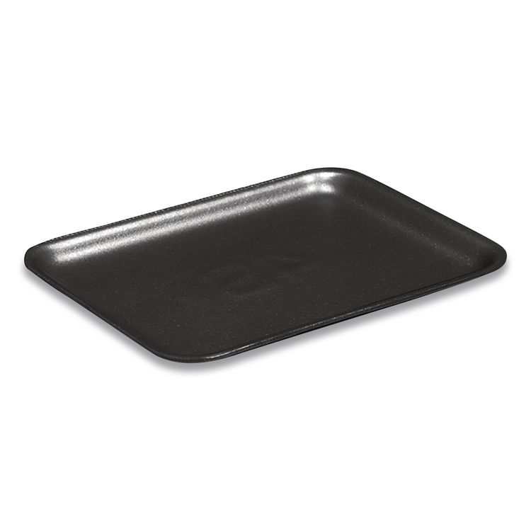 Pactiv Evergreen Supermarket Tray, #4S, 9.25 x 7.25 x 0.69, Black, Foam, 500/Carton (PCT51P904S)