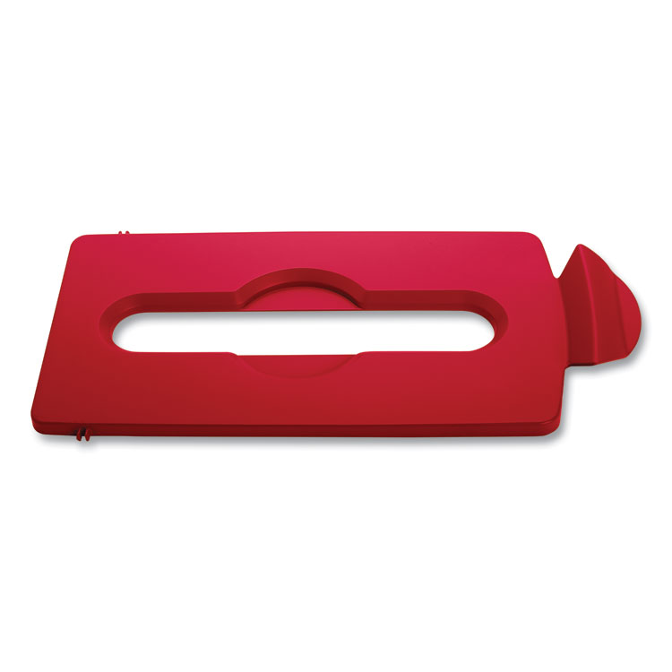 Rubbermaid Commercial Slim Jim Paper Recycling Top, 16.5 x 8 x 0.5, Red (RCP2007194)