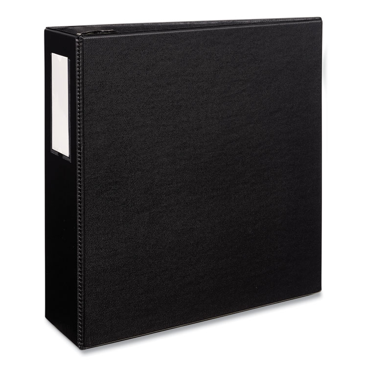 Avery Durable Non-View Binder with DuraHinge and EZD Rings, 3 Rings, 4" Capacity, 11 x 8.5, Black, (8802) (AVE08802)