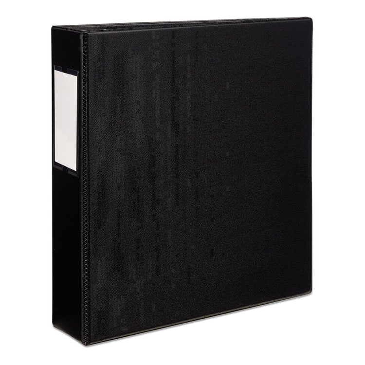 Avery Durable Non-View Binder with DuraHinge and EZD Rings, 3 Rings, 2" Capacity, 11 x 8.5, Black, (8502) (AVE08502)
